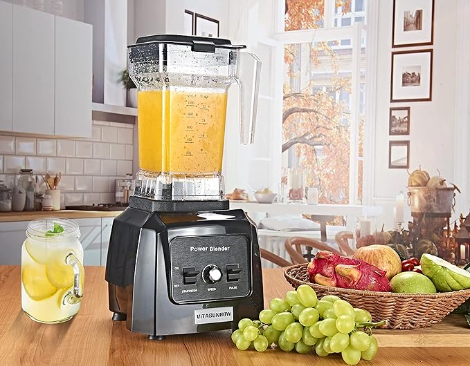 Professional 1300W Quiet Blender - 32oz BPA-Free Tritan Pitcher, Ice Crushing & Frozen Smoothie Maker for Shakes, Milk, Nut Butter, Dishwasher Safe