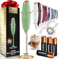 Zulay Kitchen Powerful Milk Frother Wand With 4 AA Duracell Batteries - Ultra Fast Handheld Drink Mixer - Electric Whisk Foam Maker for Coffee, Lattes, Cappuccino, Matcha & Creamer