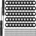 50 Set DIY Bottle Opener Kit - Stainless Steel Metal Opener Inserts for Wood (Black)