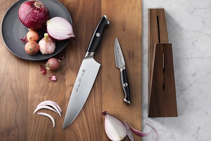 Cangshan Thomas Keller Signature Collection Swedish Powder Steel Forged, 3-Piece TAI Block, Walnut, Black