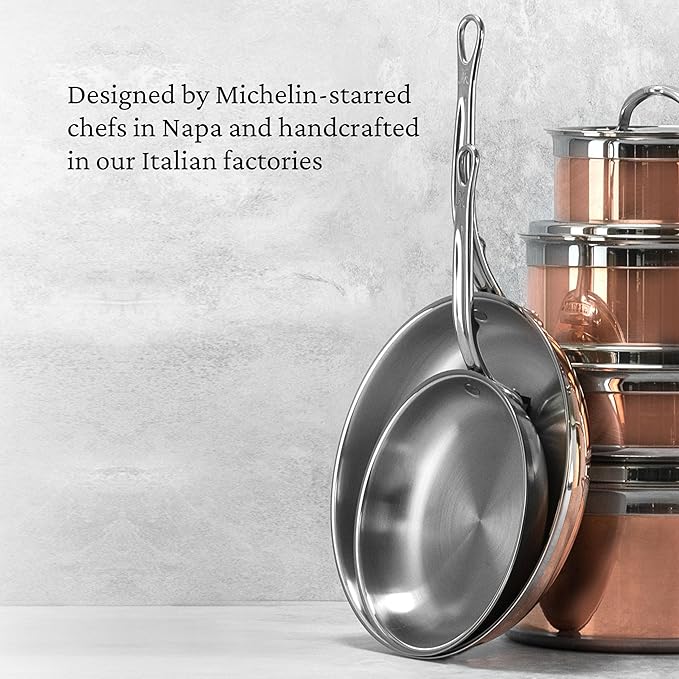 Hestan - CopperBond Collection - 100% Pure Copper Frying Pan, Induction Cooktop Compatible, 8.5-Inch