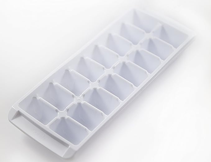 Easy Release White Ice Cube Tray, 16 Cube Trays (Pack of 4) (4 Pack - 64 Cubes)