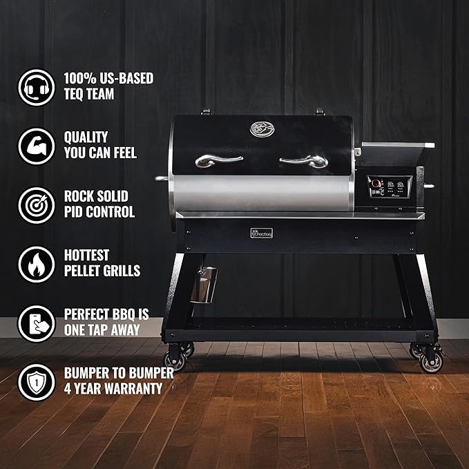 recteq Pellet Smoker Grill Deck Boss 800, Electric Pellet Smoker, Outdoor Grills & Smokers, Wi-Fi-Enabled BBQ Grill