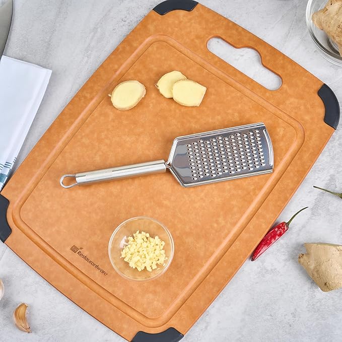 Restaurantware-German Standard Fine Handheld Grater, 1 Flat Cheese Grater - Dishwashable, Durable, Stainless Steel, With Handle, Suitable For Chocolate, Nutmeg, Garlic, Lemon, And, More