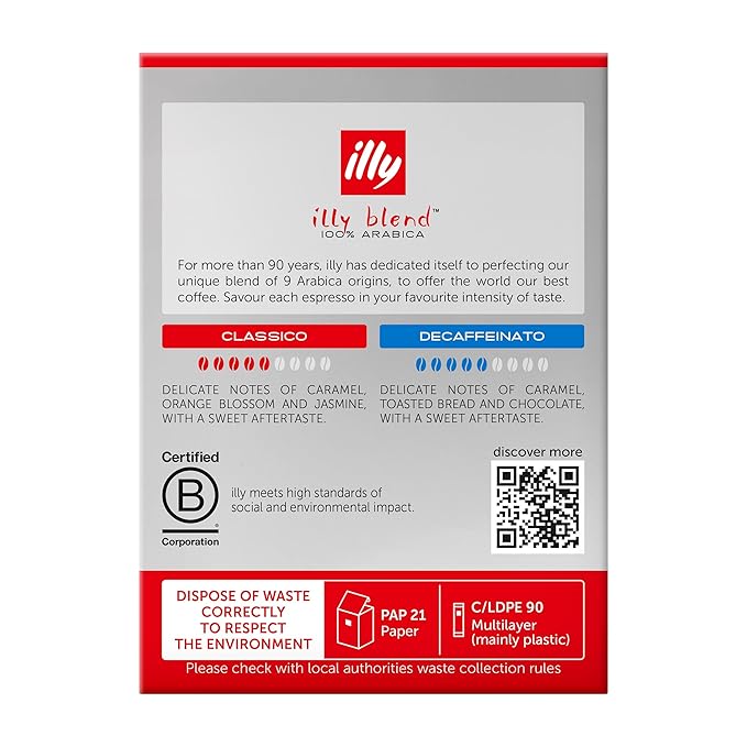 illy Instant Coffee Singles, Classico Medium Roast, Caramel & Orange Blossom Notes, 40 Single-Serve Packets (2g Each) - Premium Arabica Coffee