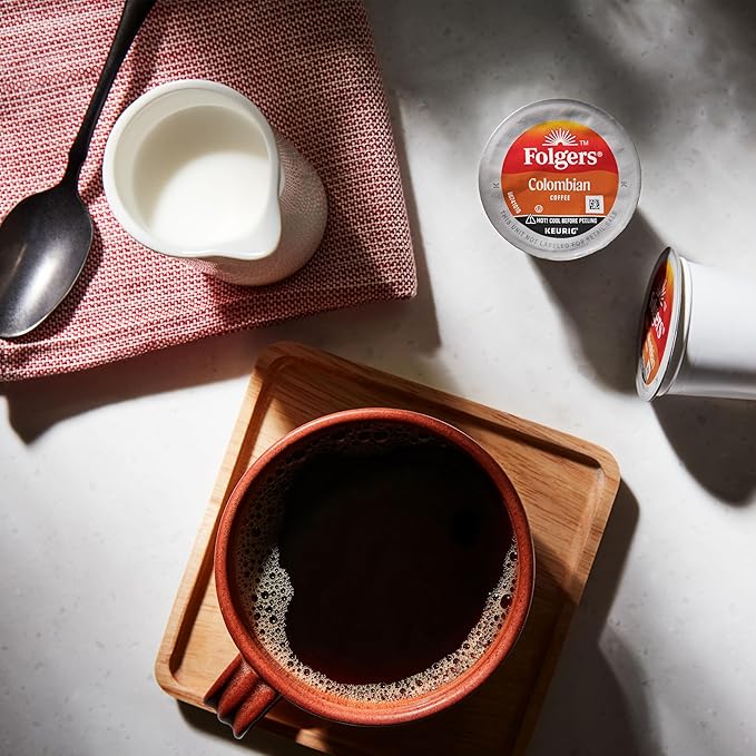Folgers Colombian Medium Roast Coffee, 128 Keurig K-Cup Pods
