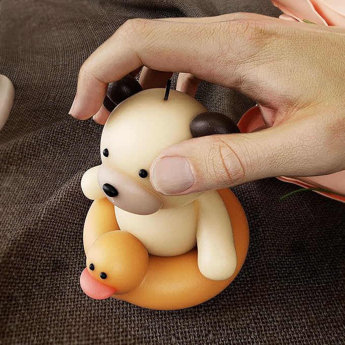 Swimming Bear Candle Swim Animal Resin Casting Resin Making Molds Silicone Mold for Candle Home Decorate Candle Making 3D Animal Mold