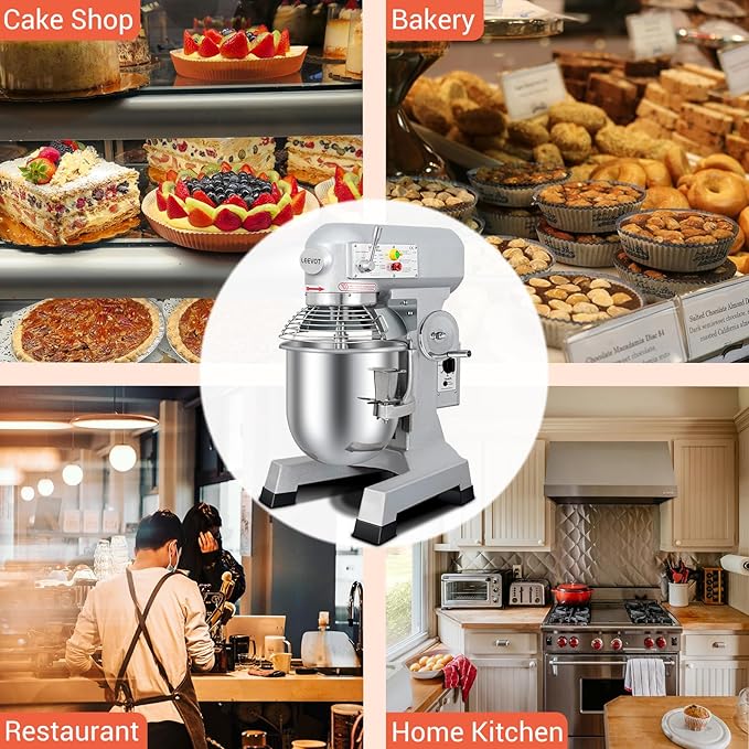 30 QT Stand Mixer, Commercial Industrial Grade Kitchen Electric Food Mixer with Stainless Steel Bowl, 3 Types of Mixing Tools, Built for Professional Baking: Effortlessly Handles Large Recipes