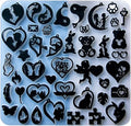 Keychain Resin Molds Silicone with Hole, 43pcs UV Resin Jewelry Mold, Epoxy Resin Molds for Keychain Pendant Jewelry Making Molds for Epoxy Resin Earring Mold, Earrings, Necklace