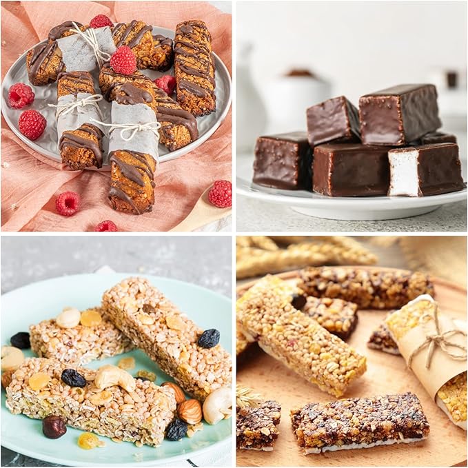 3 PCS Granola Bar Mold, 12 Cavity Rectangle Silicone Bar Mold for Baking Chocolate/Candy/Protein/Energy Bar, Caramel, Truffle, Brownie, Cheesecake, Ganache, Butter