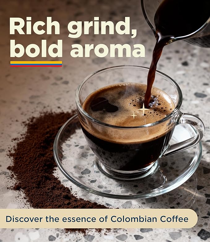 Colombian Ground Coffee Medium Dark Roast Low Acid Smooth Bold Rich Taste With Chocolate Sweet Notes Arabica Single Origin High Altitude Fresh Roasted Premium Espresso Gift Artisan Gourmet Flavor 12oz