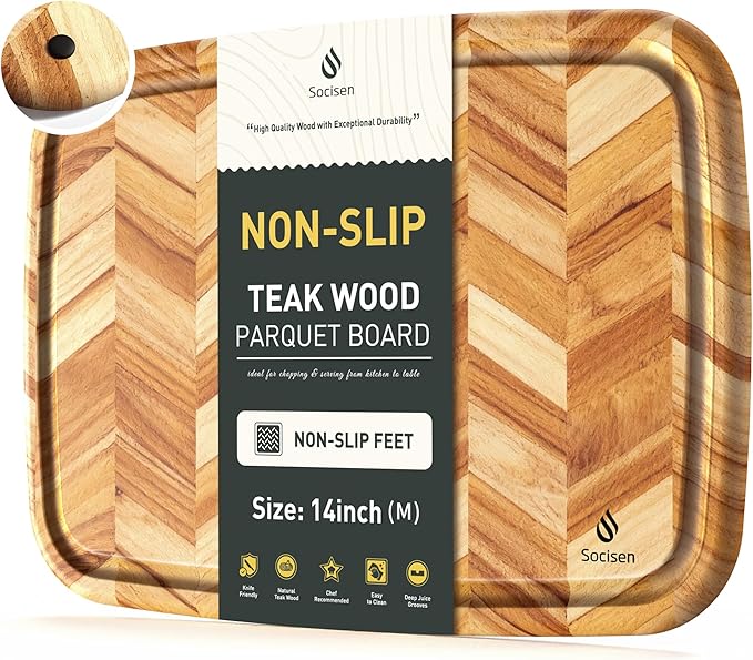 Cutting Board Wood Chopping Board Double Sided Charcuterie Boards Serving Board Kitchen Essential House Warming Hostess Host Gift Serving Tray for Christmas Wedding Birthday Anniversary Gold