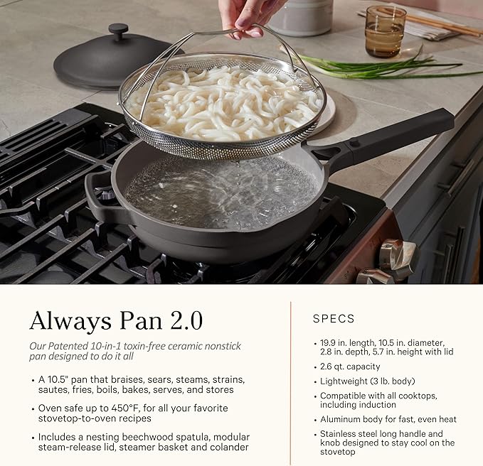 Our Place Cookware Set - 13-Piece Kit Including the Always Pan, Perfect Pot and Spatulas | Multifunctional, Toxin-Free Nonstick | Heat Safe up to 450°F | Oven, Stove, Induction Compatible | Sage