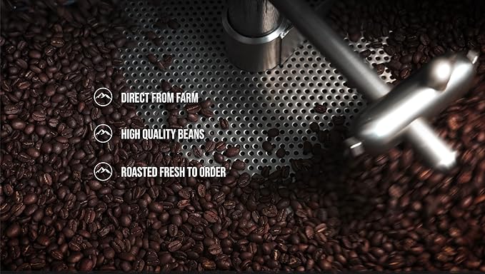PURE EARTH COFFEE CO. Whole Bean Coffee, Summit Signature Blend, Medium Espresso Roast, Dark Chocolate, Berry, Creamy Brown Sugar 12oz