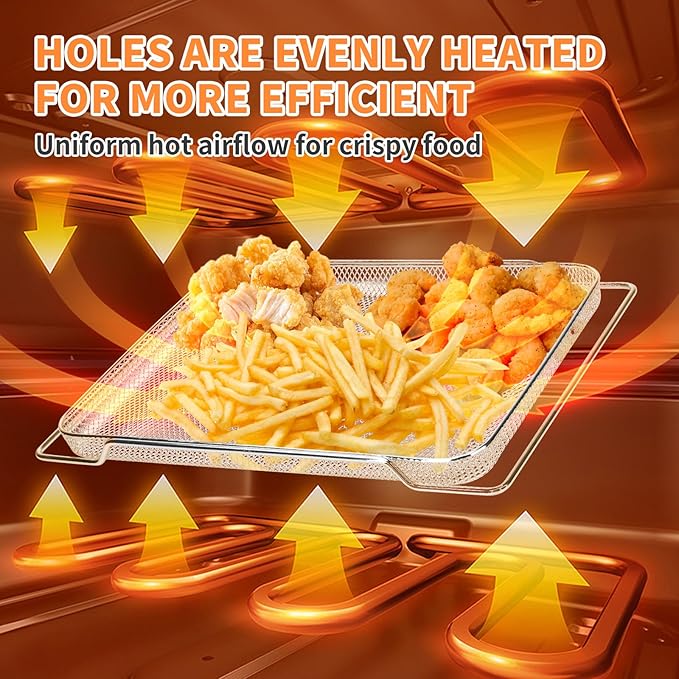 Non-Stick Ceramic Baking Sheet Set of 2, 15 * 10 inch Naturally Slick Ceramic Coating - Non-Toxic, PTFE & PFOA Free - Perfect for Baking, Roasting, and More (Baking Sheet & Grill Net)