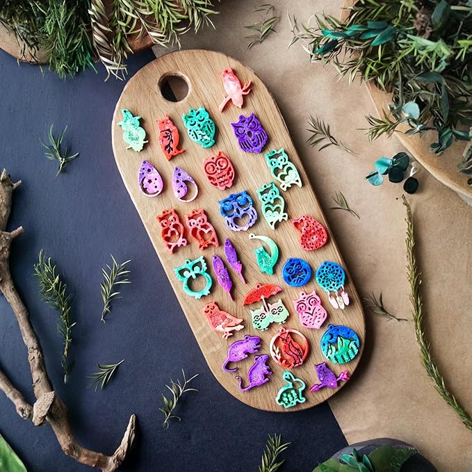 Keychain Resin Molds Silicone with Hole, Owl UV Resin Jewelry Mold, Epoxy Resin Molds for Keychain Pendant Jewelry Making Molds for Epoxy Resin Earring Mold, Earrings, Necklace