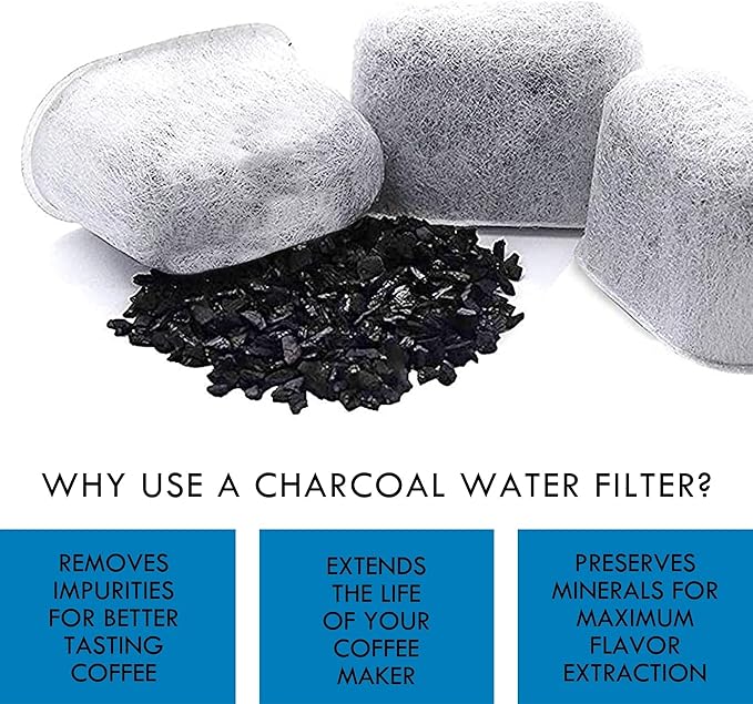 Kenmore Aroma Control 12-cup Programmable Coffee Maker, Red and Stainless Steel Drip Coffee Machine & Kenmore/Keurig/Cuisinart/Braun compatible replacement charcoal water filter 12 Pack pure