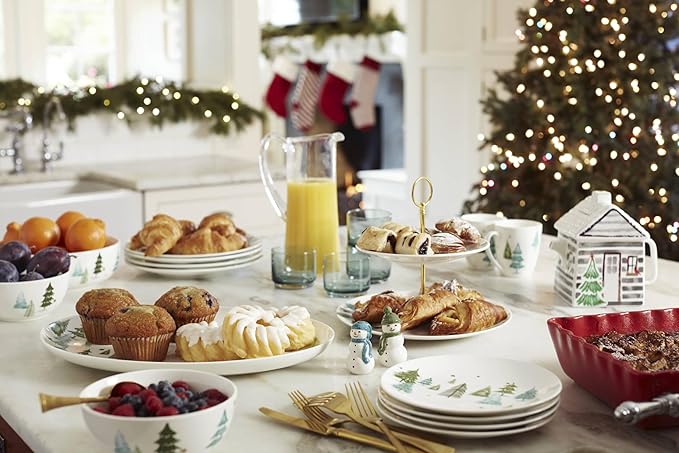 Lenox 880069 Balsam Lane 4-Piece Mug Set, Christmas Drinkware, Holiday Hosting