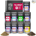 Tiesta Tea Fall Medley Dry Flight Set Sampler Set - Loose Leaf Tea, No Caffeine, Perfect Hot or Iced, Assorted Brew Set With Herbal, Black, Chai, Fruit Blends, & More - 9 Resealable Pouches