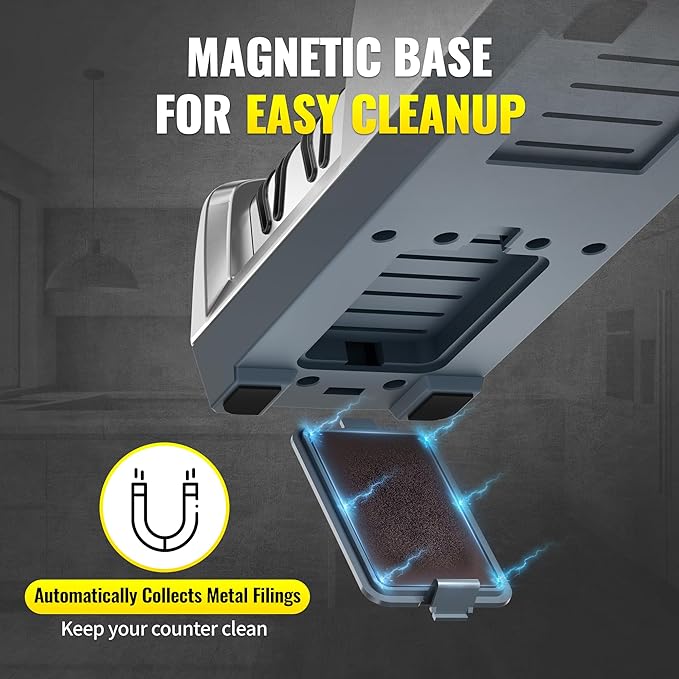 Knife Sharpener Electric for Kitchen - Kitchen Knife Sharpener 3-Stage - 15-Degree EdgeSelect Angle - Knife Sharpeners 100% Diamond Abrasive - Fast Sharpening, Repair, Restore, Polish.