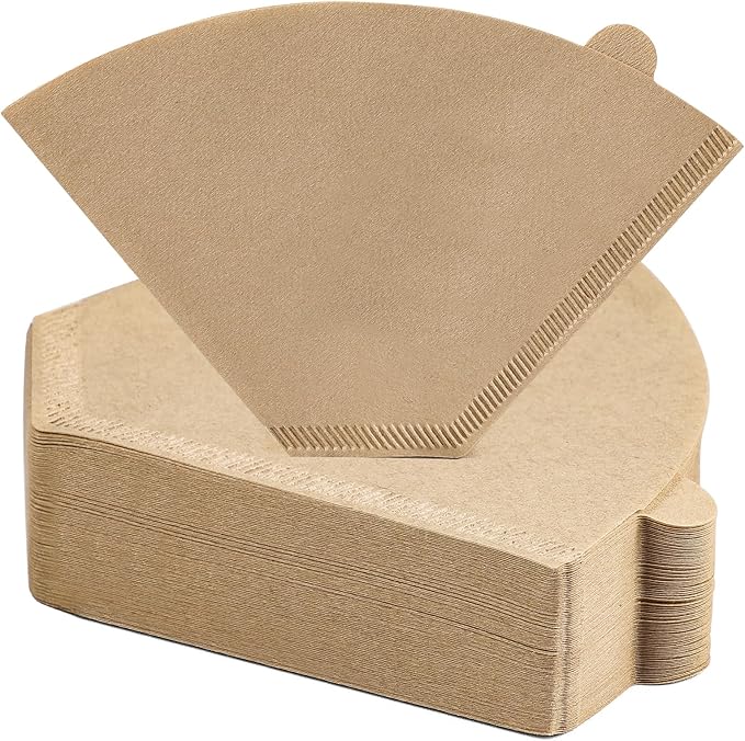 200 Count #4 Cone Coffee Filters 8-12 Cup, Unbleached Natural Coffee Paper Filters, No Blowout, Disposable Coffee Filter for Pour Over and Drip Coffee Maker