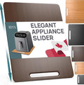 Ibyx Elegant Sliding Tray for Your Coffee Maker & Heavy Kitchen Appliances - Sturdy, Slides Easily from Under The Cabinet (Brown, 12”W x 16”D)