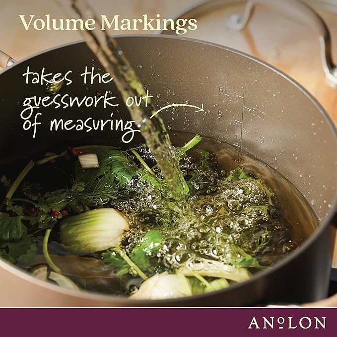 Anolon Advanced Home Hard Anodized Nonstick Cookware/Pots and Pans Set, 9 Piece - Bronze