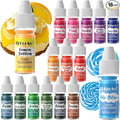 Food Coloring Liquid - ERCorArt 16 Colors Food Coloring, Food Grade Food Dye, Tasteless Food Color Set for Cake Decorating, Easter Egg, Cooking, Fondant - 0.25 Fl Oz