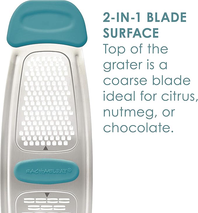 Rachael Ray 47901 Multi Stainless Steel Grater, Agave Blue