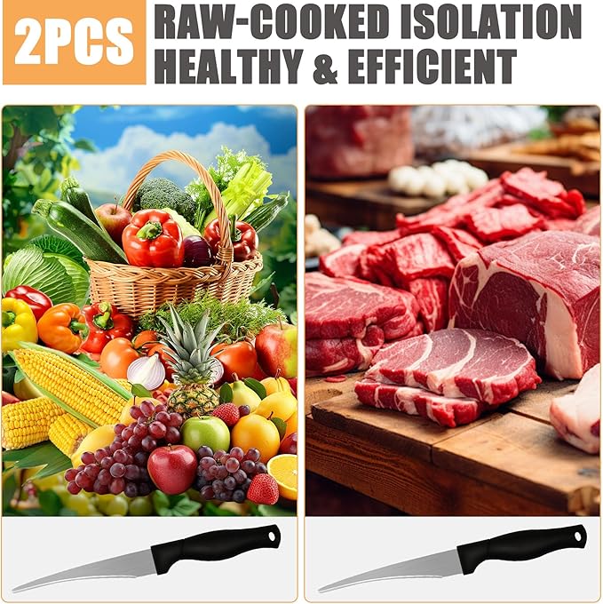 2PCS Professional Stainless steel Paring Knives, Kitchen Knives for Peeling Vegetables and Fruits, Chef knife with Ergonomic Handle