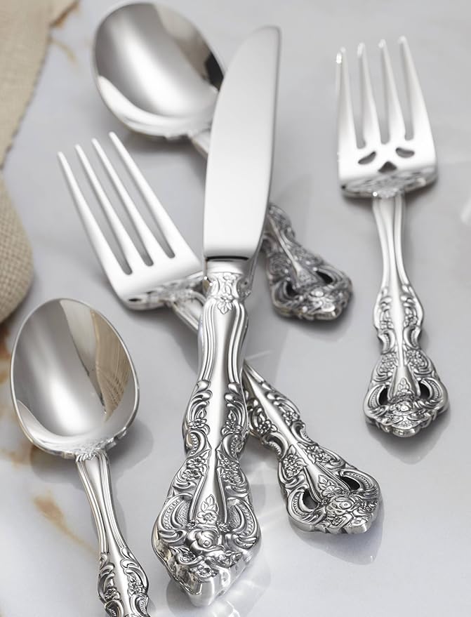 Oneida 2765004C Michelangelo Fine Flatware Dinner Spoons, Set Of 4