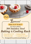 Cooling Racks for Cooking and Baking - 11.5"x16.5" Oven Safe Premium Stainless Steel Heavy Duty Baking Rack Tight-Wire, Fits Half Sheet Pan for Roasting & Grilling & Cooking - 1 Pack - Heavy Duty