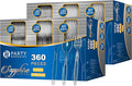 Party Bargains Disposable Cutlery set, Color: Clear Sapphire, Count: 720 Pcs: 120 Knives, 240 Spoons, 360 Forks