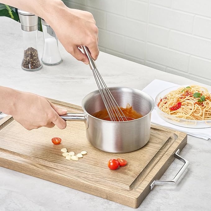 Restaurantware-German Standard 12.6 Inch Ball Whisk, 24 Kitchen Whisks With Silicone Balls - Ergonomic Handle, Dishwashable, Stainless Steel Manual Egg Beater, Durable, For Whisking, Stirring, Mixing