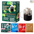 Copper Cow Coffee Premium Pour Over Single-Serve Vietnamese Coffee | Best Brews Variety Pack (Includes 5 coffees) | Classic Black, Churro, Vanilla, & Salted Caramel, Travel Friendly