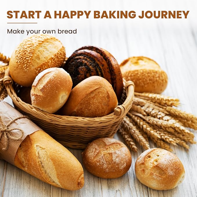6 Inch Oval Banneton Bread Proofing Basket Set of 6, Kikcoin Mini Sourdough Bread Baking Supplies, Small Banneton Basket Proofing Baskets for Sourdough Bread Baking