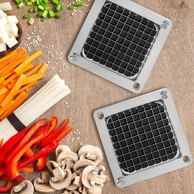 Replacement Chopper Blade Commercial Vegetable Chopper Dicer Stainless Steel Blade for Fruit Cutting Machine Tomato French Fries Cutter (2 * 3/8″ Blade)