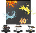 40" Square Fire Pit Fireproof Mat, 4 Layers Under Grill Mat BBQ Pad Fireproof Waterproof Oil-Proof Protect for Deck Patio Grass Outdoor Wood Burning Fire Pit and BBQ Smoker