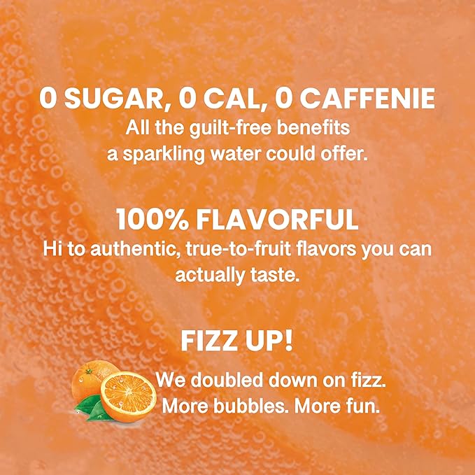 CHI FOREST Orange sparkling water, 0 Sugar 0 Carolies, 11.15 oz* 24 cans