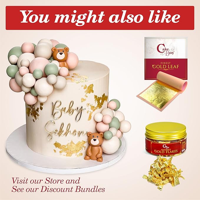 Cakebon Cake Boxes with Boards - 8 Inch Round Cake Drum Gold - Box With Window for Birthdays, Weddings and Parties (1pc Each, 2pcs Total)
