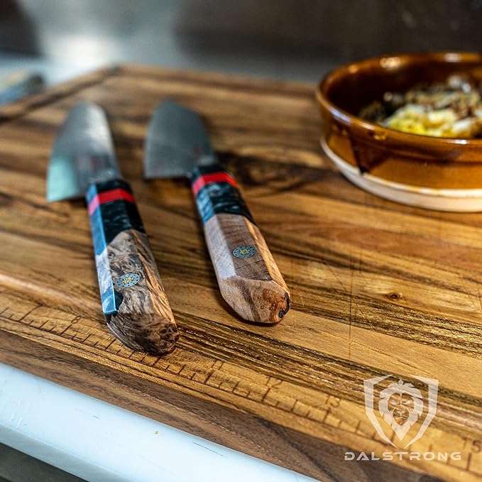 Dalstrong Chef Knife - 8 inch - Firestorm Alpha Series - Premium 10Cr15CoMoV High-Carbon Steel - Traditional Japanese Wa Stabilized Wood & Resin Handle - Kitchen Knife - Chef's Knife
