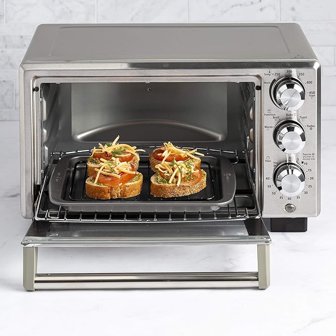 Ecolution Non-Stick Toaster Oven Bakeware Set 4-Piece, Carbon Steel, Easy to Clean and Perfect for Single Servings, Gray (Pack of 6)