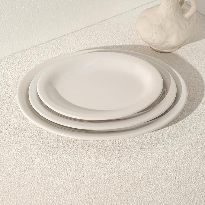 Stoneware Narrow Rim Commercial Grade Dinnerware (America White, Platter 13.5" x 10.5")