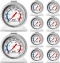 10 Pack Oven Thermometer 50-300°C/100-600°F Stainless Steel Oven Thermometers with Large Dial, Oven Temperature Gauge for BBQ Cooking Baking Grill Smoker