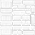 Vtopmart 25 PCS Clear Plastic Drawer Organizers Set, 4-Size Versatile Bathroom and Vanity Drawer Organizer Trays, Storage Bins for Makeup, Bedroom, Kitchen Gadgets Utensils and Office
