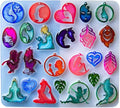Keychain Resin Molds Silicone with Hole, UV Resin Jewelry Mold, Epoxy Resin Molds for Keychain Pendant Jewelry Making Molds for Epoxy Resin Earring Mold, Earrings, Necklace