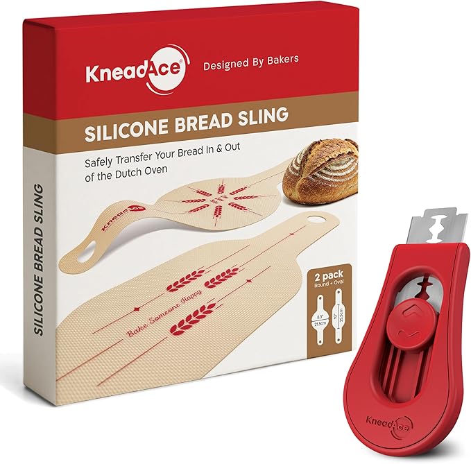 KneadAce Bread Lame & Bread Slings Set Of Oval & Round