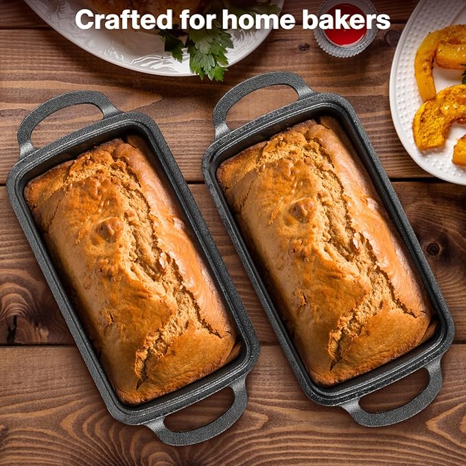 2 in 1 Cast Iron Bread Pan with Lid, Durable Loaf Pans for Baking Homemade Sourdough and Meatloaf, Bread Oven Cast Iron Cookware, Bread Loaf Pan, Sourdough Baking Pan