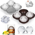Ice ball maker mold For Whiskey And Cocktails ，2.5inch Round ice cube mold with Lids Easy Release Silicone Sphere Ice Cube Tray Perfect For Chilling Beverages Drinks And Bourbon 2PCS/8 Ice balls