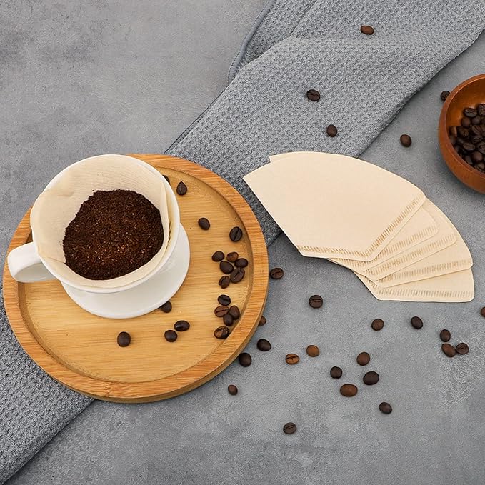 Segarty #1 Coffee Filters Cone, 200 Count Pack Size 1-2 Cup Natural Unbleached Brown Paper Filter Disposable Pour Over Maker Basket Papers Dripper for Most Brewer Machine for Home, Office, Cafetera